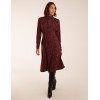 Ruched Front Frill Cuff Midi Dress Ruched Front Frill Cuff Midi Dress