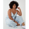 Curve Daisy Print Tie Front Jumpsuit Curve Daisy Print Tie Front Jumpsuit