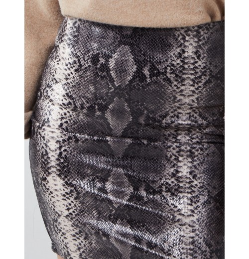 Snake Skin Faux Leather Skirt Snake Skin Faux Leather Skirt