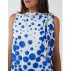 Sleeveless Polka Dot Top With Tie Neck Sleeveless Polka Dot Top With Tie Neck