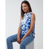 Sleeveless Polka Dot Top With Tie Neck Sleeveless Polka Dot Top With Tie Neck