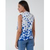 Sleeveless Polka Dot Top With Tie Neck Sleeveless Polka Dot Top With Tie Neck
