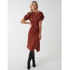 Leopard Print Ruched Side Midi Dress Leopard Print Ruched Side Midi Dress