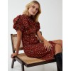 Leopard Print Ruched Side Midi Dress Leopard Print Ruched Side Midi Dress