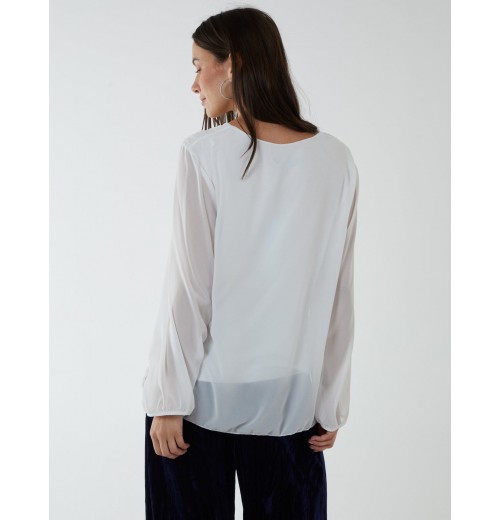 Self Detail Blouse Self Detail Blouse