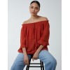 Bardot Tie Front Top Bardot Tie Front Top
