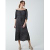 Off Shoulder Shirring Elastic Midi Dress Off Shoulder Shirring Elastic Midi Dress