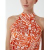 Abstract Print Halter Neck Midi Wrap Dress Abstract Print Halter Neck Midi Wrap Dress
