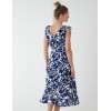 Wrap Front Midi Dress With Ruffle Hem Wrap Front Midi Dress With Ruffle Hem