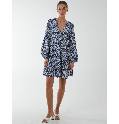 Ring Front Dress With Long Sleeve Ring Front Dress With Long Sleeve