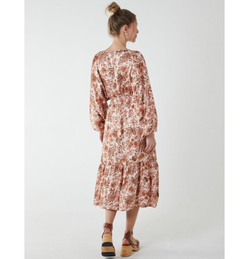 Balloon Sleeve Midi Dress Balloon Sleeve Midi Dress