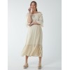 Off Shoulder Elasticated Lace Insert Midi Dress Off Shoulder Elasticated Lace Insert Midi Dress