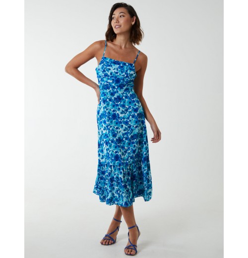 Draped Cowl Neck Midi Dress Draped Cowl Neck Midi Dress