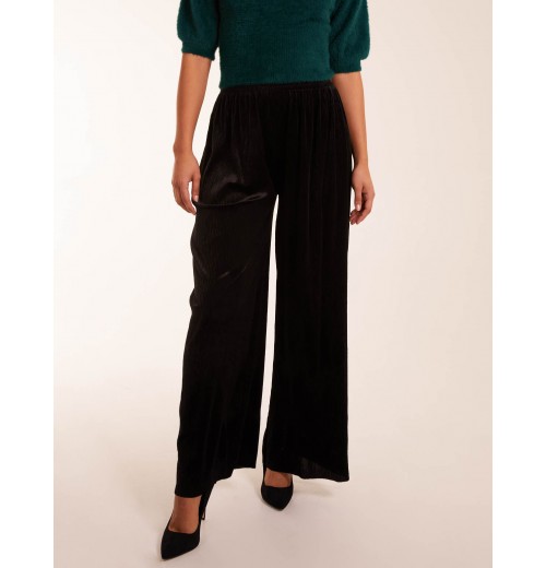 Wide Leg Textured Velour Trouser Wide Leg Textured Velour Trouser