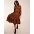 Collar Trapeze Midi Dress