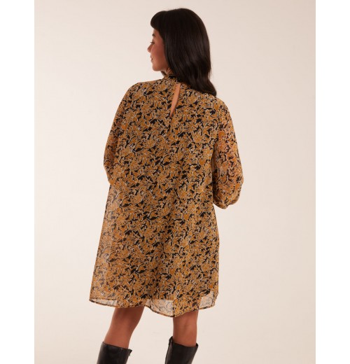 Keyhole Long Sleeve Swing Dress Keyhole Long Sleeve Swing Dress