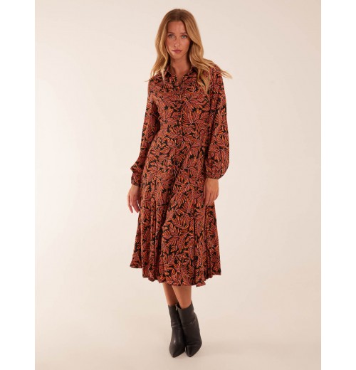 Godet Midi Shirt Dress Godet Midi Shirt Dress