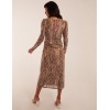 Snake Print Plisse Twist Front Dress Snake Print Plisse Twist Front Dress