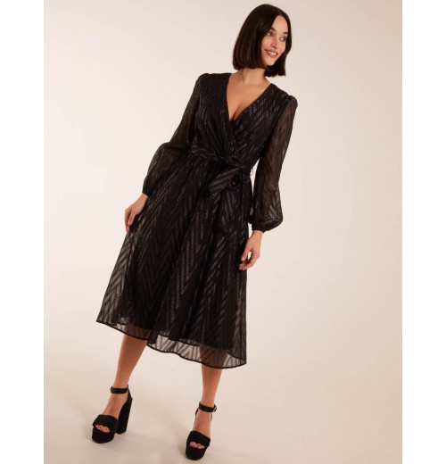 Lurex Wrap Midi Dress Lurex Wrap Midi Dress