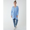 Twist Front Cotton Tunic With Side Pocket Twist Front Cotton Tunic With Side Pocket