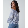 Butterfly Floral Print Gypsy Chiffon Blouse Butterfly Floral Print Gypsy Chiffon Blouse