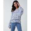 Butterfly Floral Print Gypsy Chiffon Blouse Butterfly Floral Print Gypsy Chiffon Blouse