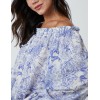 Butterfly Floral Print Gypsy Chiffon Blouse Butterfly Floral Print Gypsy Chiffon Blouse