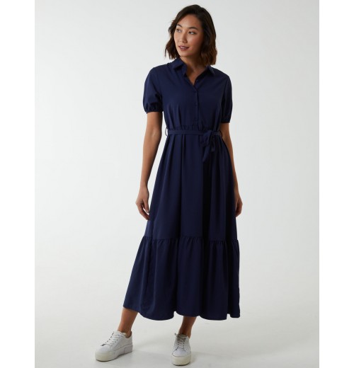 Belted Tiered Maxi Dress Belted Tiered Maxi Dress