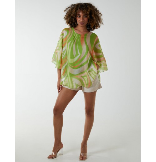 Marble Wide Neck Top Marble Wide Neck Top