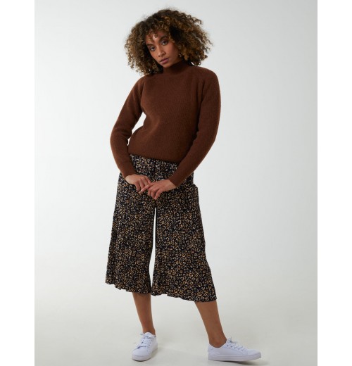Animal Print Cropped Trousers Animal Print Cropped Trousers