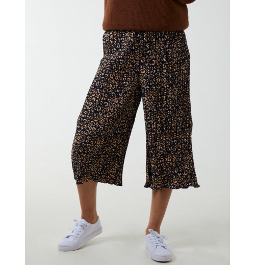 Animal Print Cropped Trousers Animal Print Cropped Trousers