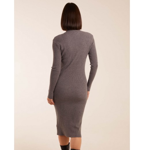 Ribbed Roll Neck Midi Dress Ribbed Roll Neck Midi Dress