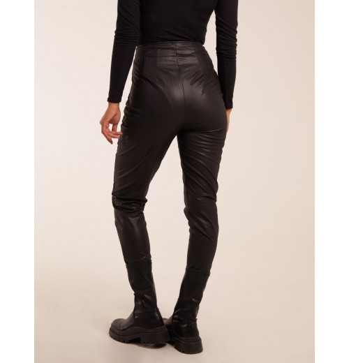 Matte Faux Leather Tailored Trouser Matte Faux Leather Tailored Trouser