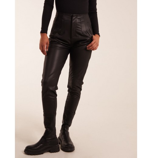 Matte Faux Leather Tailored Trouser Matte Faux Leather Tailored Trouser