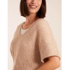 Puff Sleeve V-Neck Knit Top Puff Sleeve V-Neck Knit Top
