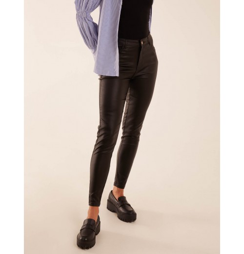 PU Mid Rise Coated Skinny Jeans PU Mid Rise Coated Skinny Jeans
