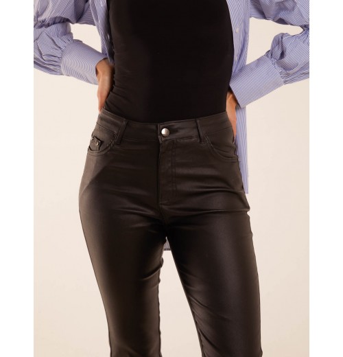 PU Mid Rise Coated Skinny Jeans PU Mid Rise Coated Skinny Jeans