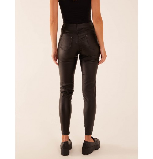 PU Mid Rise Coated Skinny Jeans PU Mid Rise Coated Skinny Jeans