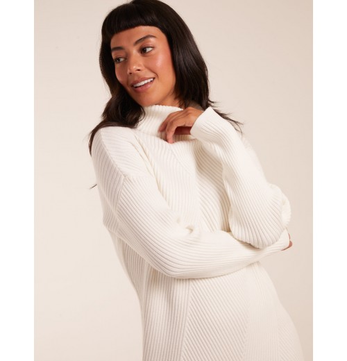 Rib Knitted Roll Neck Jumper Dress Rib Knitted Roll Neck Jumper Dress
