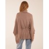 Roll Neck Drawstring Poncho Roll Neck Drawstring Poncho