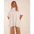Check High Neck Poncho