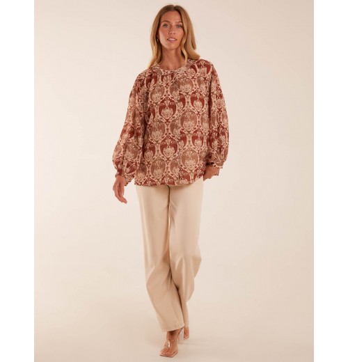 Twist Hem Print Blouse Twist Hem Print Blouse