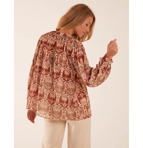 Twist Hem Print Blouse Twist Hem Print Blouse