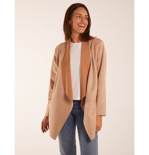 Suede Look Waterfall Jacket Suede Look Waterfall Jacket