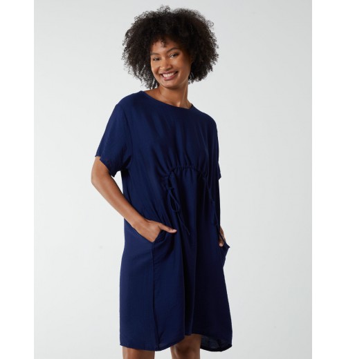 Cocoon Dress With Side Pockets Cocoon Dress With Side Pockets