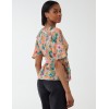 Button Front Batwing Peplum Top Button Front Batwing Peplum Top
