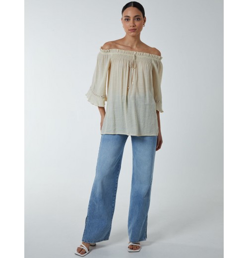 Bardot Tie Front Top Bardot Tie Front Top