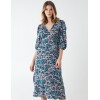 3/4 Puff Frill Sleeve Midi Dress 3/4 Puff Frill Sleeve Midi Dress