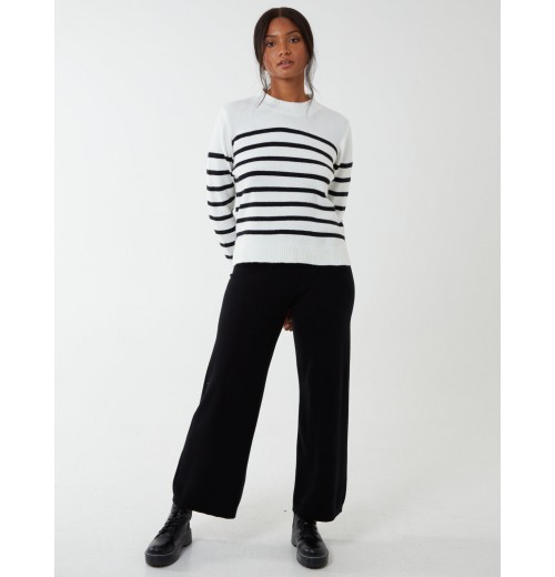 Ribbed Wide Leg Joggers Ribbed Wide Leg Joggers
