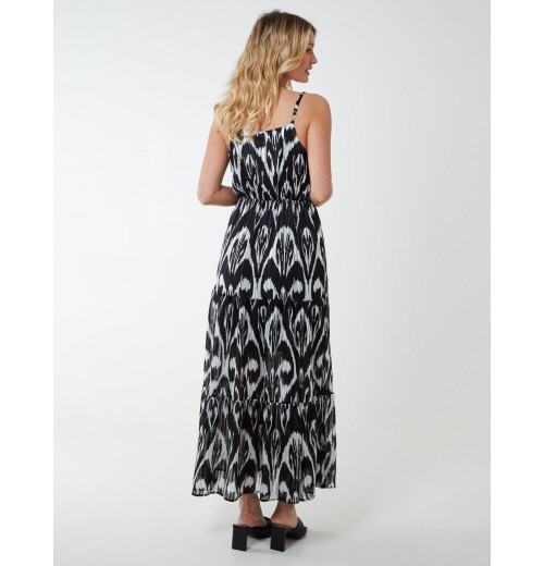 Brushed Print Wrap Dress Brushed Print Wrap Dress